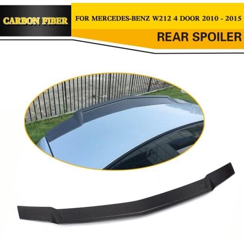 Carbon Fiber Rear Trunk Spoiler Lip Wing Car Styling for E-class Benz E200 E260 E300 W212 4 Door 2010-2015