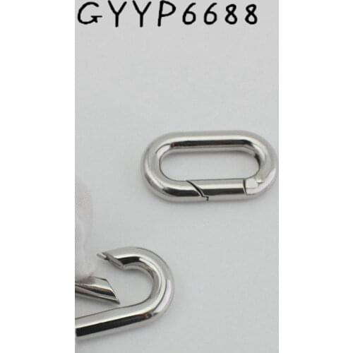 10pcs 27mm Spring Oval Rings Clasp Clip Trigger Spring Keyring Buckle Openable Leather bags accessories