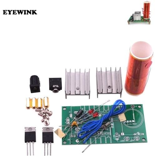 15W Mini Tesla Coil Plasma Speaker Kit Music Wireless Transmission Board Module DC 15-24V For DIY