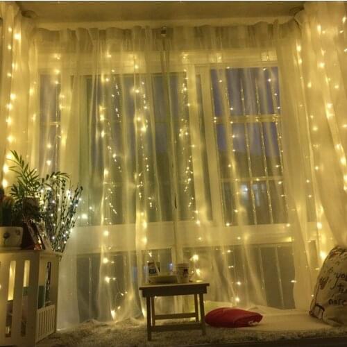 1M 2M LED Fairy Lights Curtain Icicle LED String Light Christmas Decorations for Home Outdoor Wedding Party Garden Decor Lights
