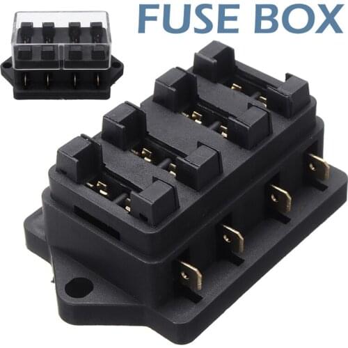 4 Way Car Fuse Box Blade Fuse Holder Car Vehicle Circuit Blade Block Holder Auto Replacement for Circuit Standard Standard ATC