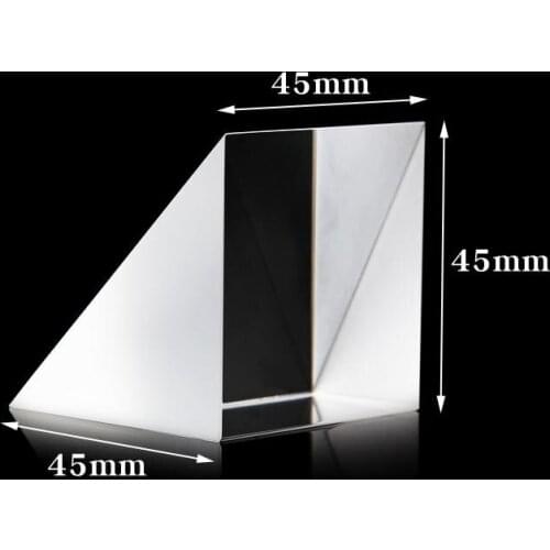 45x45x45cm Optical Glass Prisms Equilateral Triangle Right Angle K9 Prisms Lens Light Spectrum Physics Optics