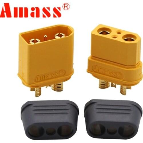 5 / 10 / 20Pairs Amass XT90I Plug Connectors 4.5mm Gold Bullet Plated Connector Plug Male Female For RC Model Battery