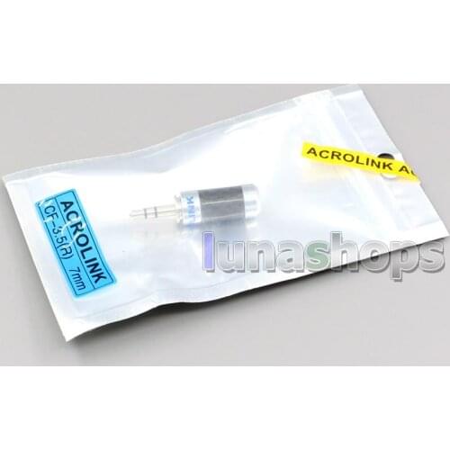 ACROLINK Rhodium CF-3.5L(R) 3.5mm Stereo Male Carbon Straight Adapter diameter 7mm for diy LN002136
