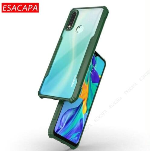 Acrylic Bumper Shockproof Case For OPPO Realme C21 C20 C17 C15 C12 7i Transparent Soft Frame Phone Cover For Realme X50 6 Pro