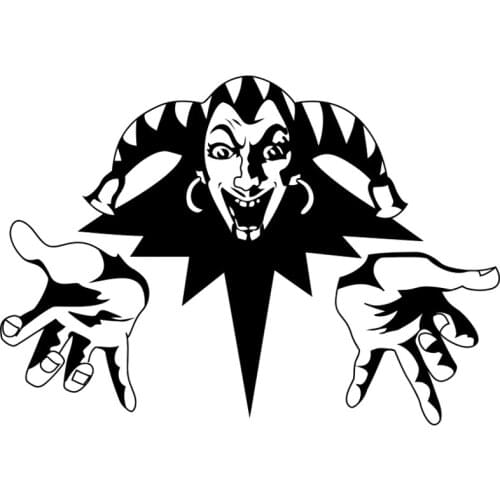 Car Stickers King and Clown Funny Car Decoration Accessories Stickers PVC Decals Waterproof Sunscreen Black/white,42cm*30cm