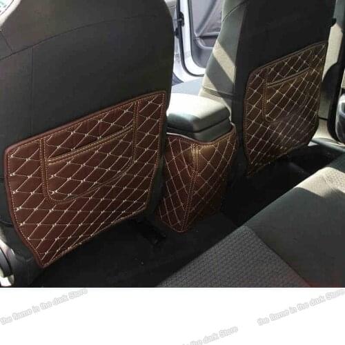 Lsrtw2017 Fiber Leather Car Seat Back Armrest Cover Anti-kick Mat Protector for Chevrolet Cavalier Onix 2020 2021 Accessories