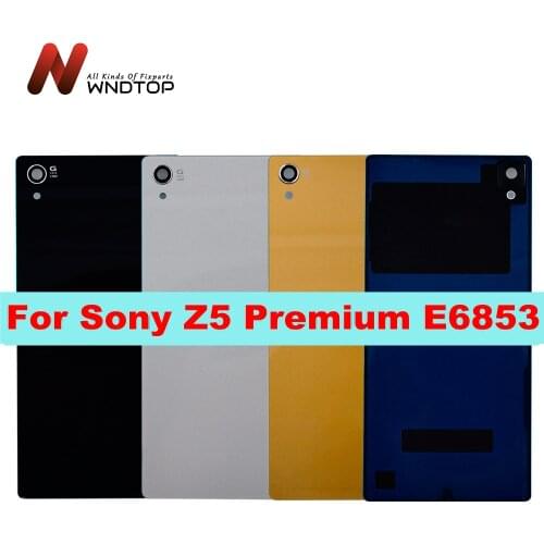 For Sony Xperia Z5 Premium Battery Cover glass Z5 Premium E6853 E6883 E6833 5.5 inch Housing Battery Back Cove+Sticker Glue
