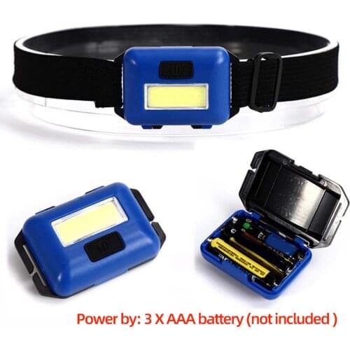 Outdoor Camping Head Flashlight 3 Modes Strong LED COB Waterproof Headlights Lighting Torch Lamp Mini Night Headlamp