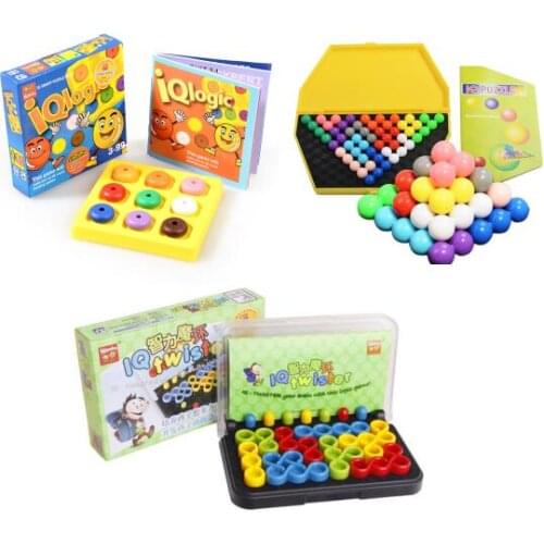 Quality Plastic IQ Logic Puzzle Mind Brain Teaser Beads Tangram Puzzles Game Gift for Children Adults