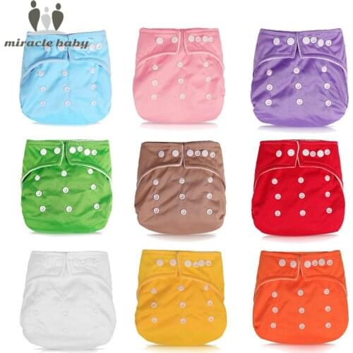 3pcs Set Washable Cloth Diapers Adjustable Pocket Nappy Baby Training Pant Eco-Friendly Infant Panties Children Underwear+Insert