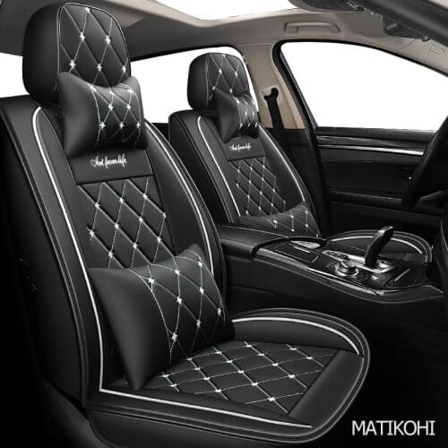 MATIKOHI leather car seat covers For Toyota Corolla CHR Camry Rav4 Auris Prius Yalis Avensis auto accessories car seats style