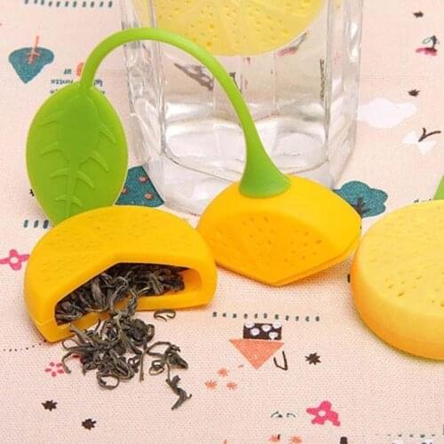 Lemon Tea Infuser Creative Fruit Shaped Silicone Tea Strainer Loose Tea Steeper Food-grade Bar Tools Kitchen Accessories