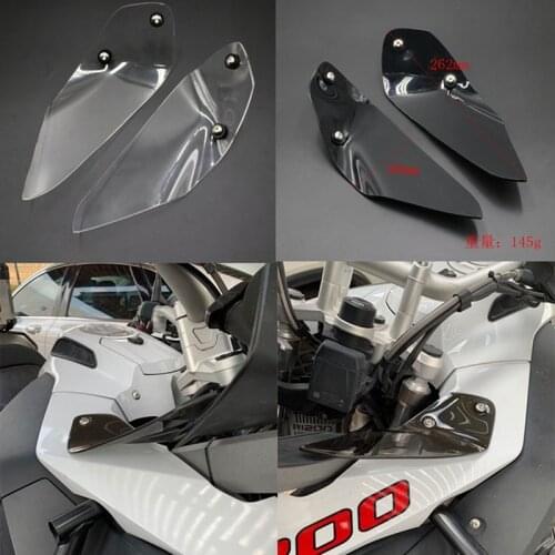 Windshield Side WindScreen Airflow Panel Wind Deflectors for BMW R1200GS ADV K51 2014-2016