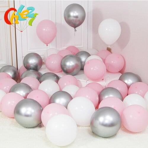 30pcs 12inch Metal Latex Balloons Gold Silver Pink Wedding Decorations Matte Helium Globos Birthday Party Decoration Adult