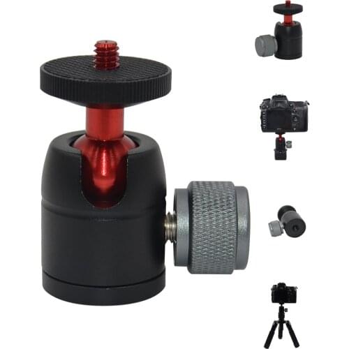 Mini Swivel Ballhead Mini Tripod Head Camera Head Small Tripod for Camera Tripod Light Stand DSLR Accessories Ball Head