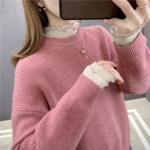 Room 192036 on 3 ranked no. 1 】 make pure color chiffon stitching pullovers [1019] 60