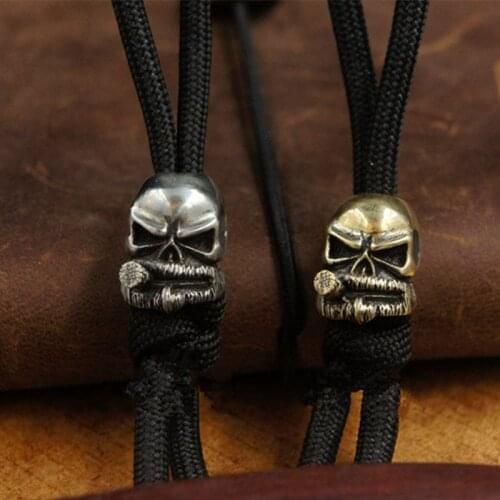 Knife Beads Cigar Skull Flashlight EDC Umbrella Cordon Handle Flashlight Handmade DIY Personalized Pendants