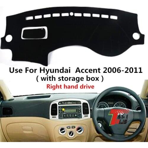 TAIJS Factory Simple 3colors Polyester Fibre Car Dashboard Cover For Hyundai Accent 2006 0708091011 Right hand drive