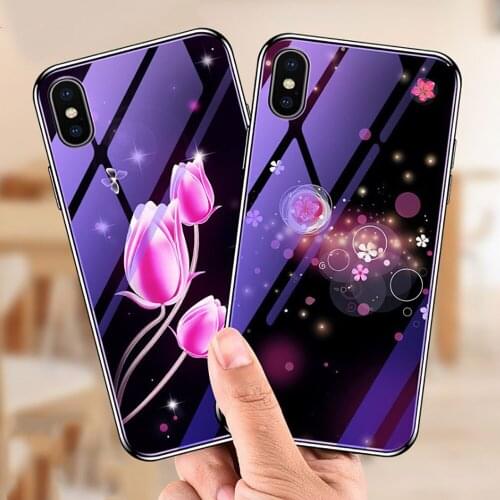 Shockproof Case Suitable For iPhone11pro Mobile Phone Case Blue Light Glass Xmax Creative Plating Drop Protection Case