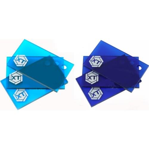 3mm 5mm 8mm thick 200 * 200mm Blue transparent plexiglass sheet extruded acrylic organic board polymethyl methacrylate