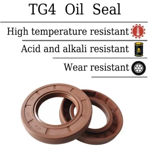 TG4 Skeleton Three Lip Brown FKM Rubber Oil Seals High Temperature Resistance Fluorine Fluororubber Gaskets ID130mm