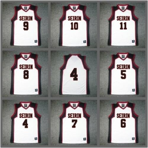 BG basketball jerseys SEIRIN 4# 5# 6# 7# 8# 9# jersey Outdoor sportswear training Gym clothes Hip-hop culture movie WHITE black