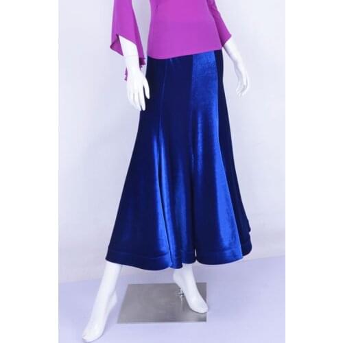Ballroom dance modern dance Fishbone HEM skirt velvet fabric skirt S13038