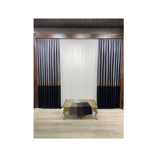 DowryWorld - Curtain Navy Blue Gradient Transitive Fund Curtain