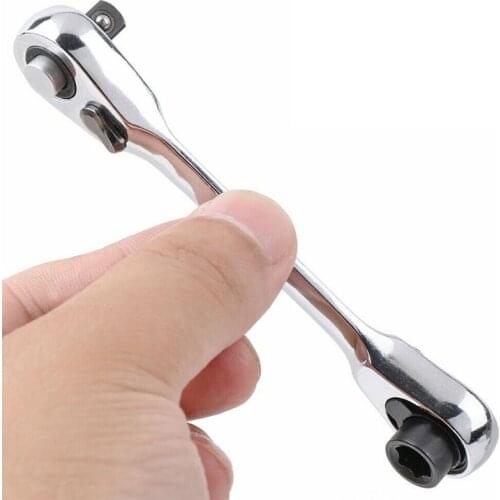 1 X Ratchet Handle Wrench Mini 1/4 Inch Double Ended Quick Socket Ratchet Wrench Rod Screwdriver Bit Tool Contain Dropshipping