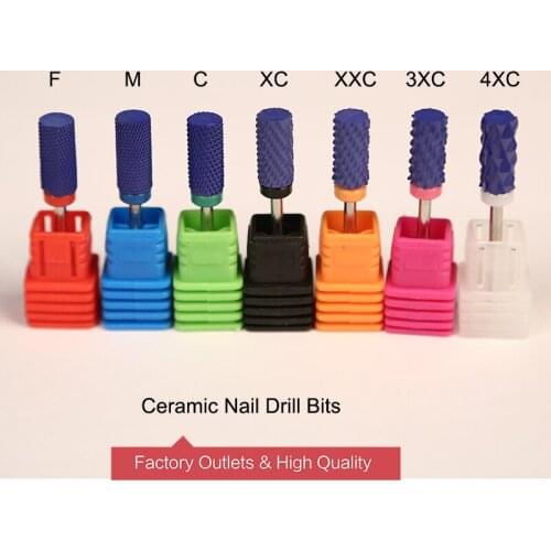 10PCS/Bag Ceramic Nail Drill Bit for Electric Manicure Drill Bits Flame Corn Files for Pedicure Machine Polish Accessory