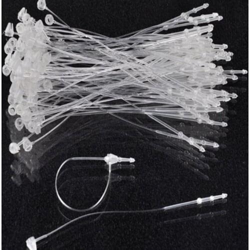 1000pcs/lot 5 inch Locks PP Commodity Clothes Price Label Tagging Pins Plastic Loop Pin Lock Pins Rope Pin Line Tag