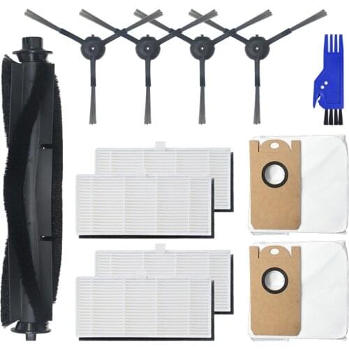 12Pcs Replaceble Dust Bags Mops Side Brushes Accessories Set Parts for S9 Vacuum Cleaner Sweeper Replace for Home