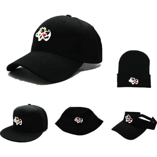 2019 Cow animal embroidery cotton Baseball Cap hip-hop cap Adjustable Snapback Hats for men and women 151