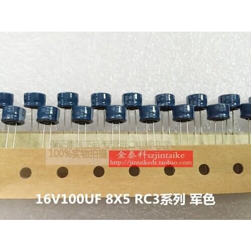 30PCS/50PCS ELNA electrolytic capacitors imported 16V100UF 8X5 RC3 series 85 degrees military capacitors free shipping