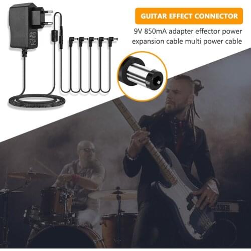5 Way Electric Guitar Effect Pedal Power Supply Accessories Cables Adapter Cord for Boss Vox Stomplab JOYO KLIQ Wah Pedals