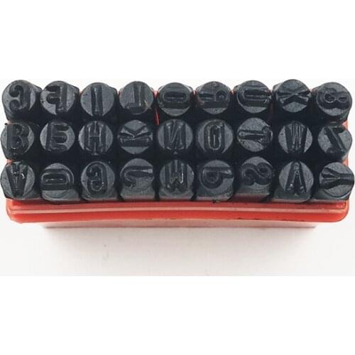 A-Z 26 Letters 4mm 27pcs/set Steel Stamp Punch Leather Tool Handmade DIY Carving Seal Carbon Steel