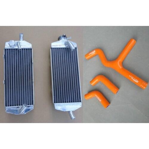 Full Aluminum Radiator + Silicone Hose For KTM 400 450 525 SX/MXC/EXC 2003-2006 06