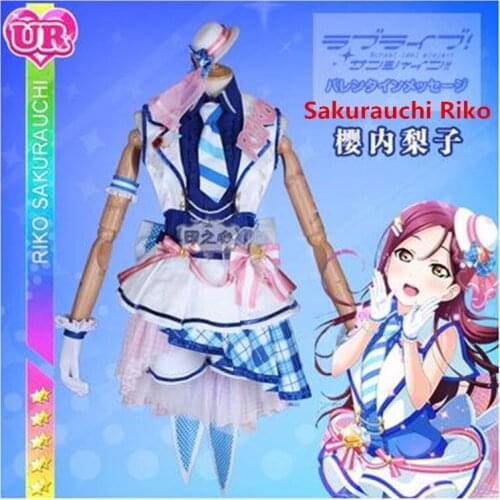 Anime Love Live Sunshine Aqours Sakurauchi Riko After School Arcade Game Uniform Cosplay Costumes Lolita Dress H