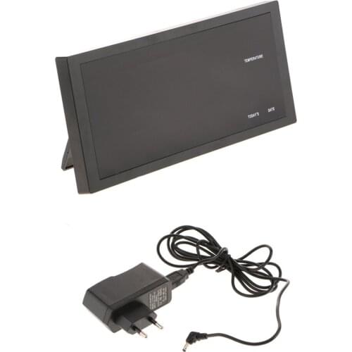 Large Digital LED Wall Clock Temperature Date Fold Out Stand EU Standard