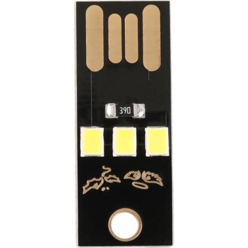 Black Portable 3pcs Length 3cm Slim USB 3-LED Light Super Bright Pocket Lamp Module For Laptop Reading and Outdoor Power Bank