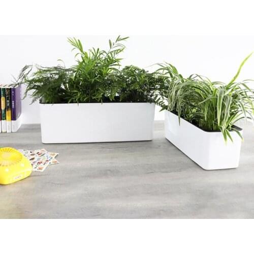 1Pcs Flower Pot Unique Convenient Practical Automatic Water Absorption Flowerpot Rectangle Flowers Pot + Water Level Indicator