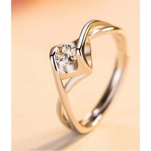 Best selling zircon ring in 2020 creative wedding diamond Angel kiss open mouth ring