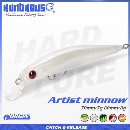 Hunthouse fishing trout lure jerkbait lure artist 2019 sea fishing black bass minnow hard lure 70mm 7g 80mm 8.5g twitch action