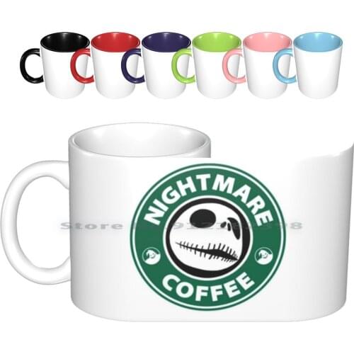 Nightmare Before Coffee-Jack Ceramic Mugs Coffee Cups Milk Tea Mug Nightmare Christmas Nightmare Before Christmas Jack Sally
