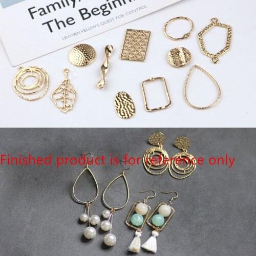 New 50pcs/lot geometry rounds/square/leave shape alloy floating locket charms diy jewelry earring/bracelet pendants accessory