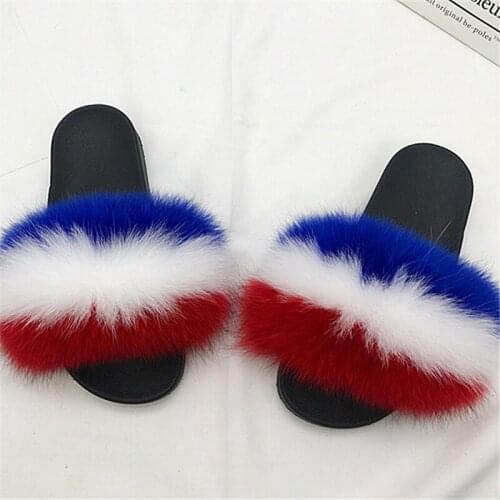 New Products Fashion Listing Girls Luxury Fluffy Fur Slippers Ladies Indoor Warm Furry Slippers Women Amazing Plush Fur Slippers