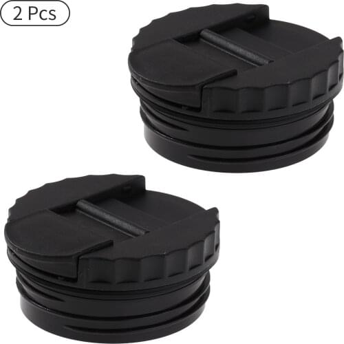 2Pcs Plastic Vacuum Bottle Lids Silicone Sealing Spill-Proof Splash Resistant Cover w/Straw Flap Cover Replacement Accessories