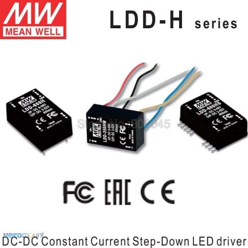Meanwell LDD-350H LDD-500H LDD-600H LDD-700H LDD-1000H DC - DC Constant Current Step-Down LED Driver LED Coverter