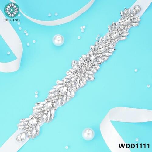 1pc)Rhinestone Bridal belt wedding with crystal diamond wedding dress accessories belt sash for wedding dress WDD1094